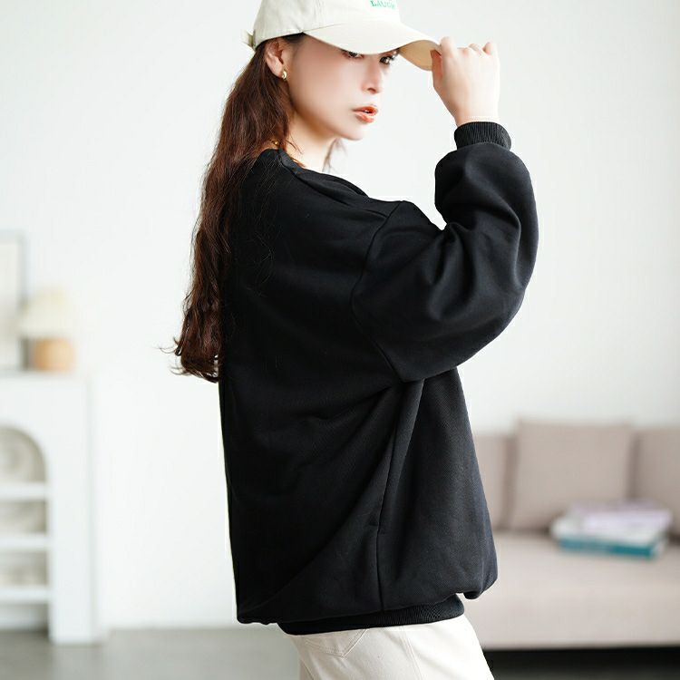 大きいサイズ レディース ミニハイネックドルマンスウェット　sum-0036