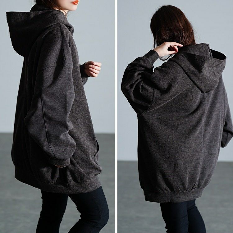 大きいサイズ レディース ビッグフードジップパーカー　sw-0835