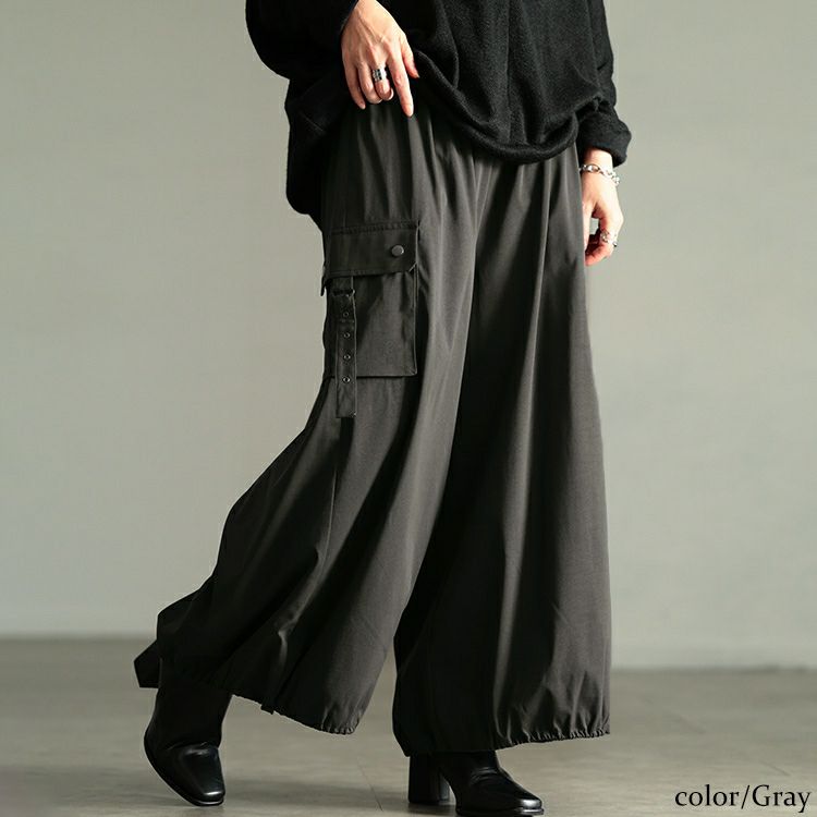 大きいサイズ レディース 裾ドロストボリュームカーゴパンツ　sw-0831