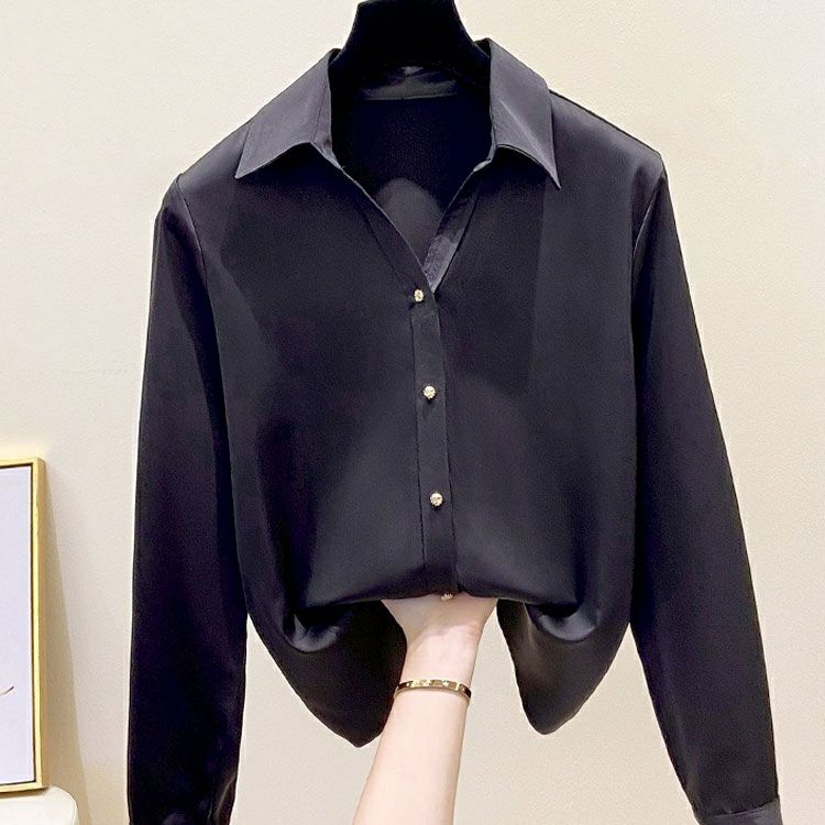 大きいサイズ レディース スキッパーカラーゴールドボタンブラウス　goldy-1756【メール便可】