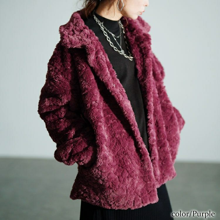 大きいサイズ レディース ファーブルゾン　tog-1040