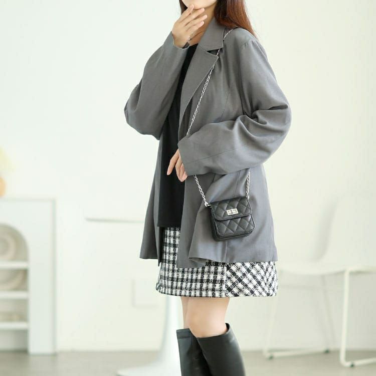 大きいサイズ レディース ラメツイードセミタイトミニスカート　tana-ww650052