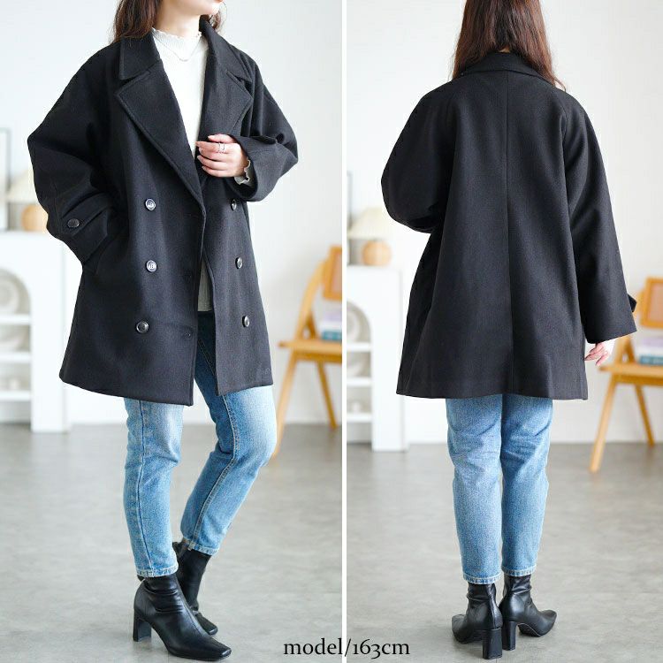 大きいサイズ レディース オーバーサイズダブルブレストコート　tog-1049