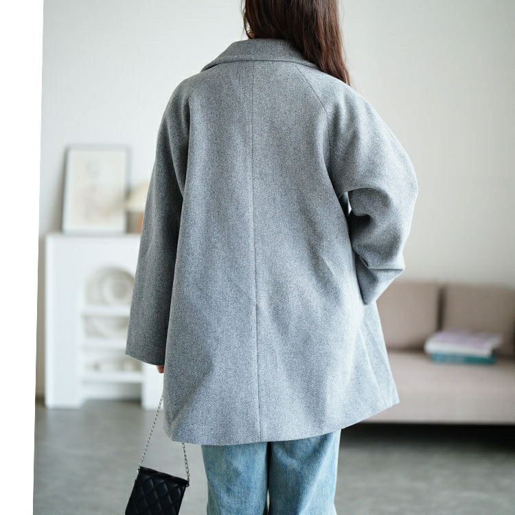 大きいサイズ レディース オーバーサイズダブルブレストコート　tog-1049