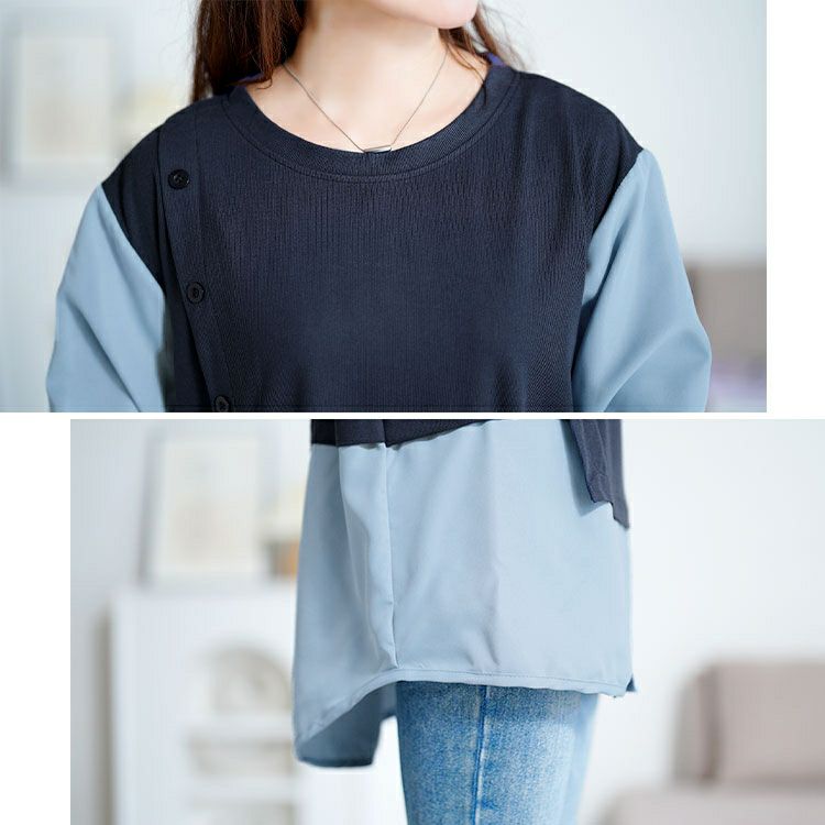 大きいサイズ レディース アシメベストドッキングプルオーバー　goldy-1760【メール便可】