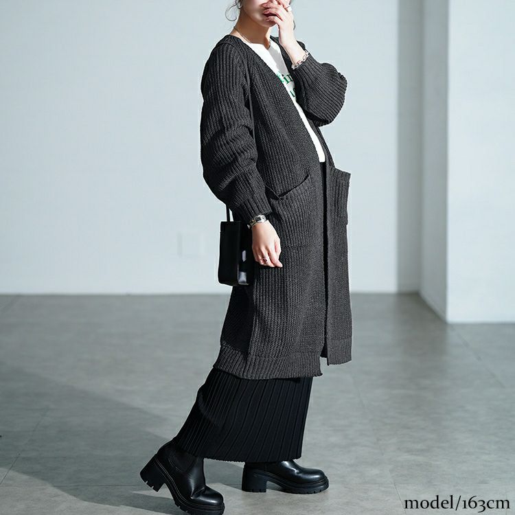 大きいサイズ レディース リブニットトッパーカーディガン　kt-43006