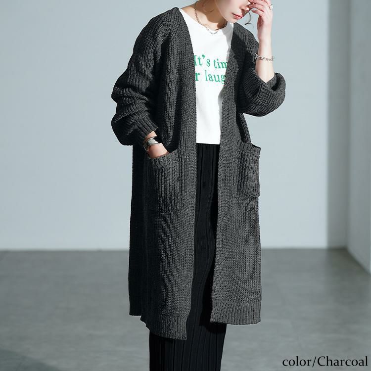 大きいサイズ レディース リブニットトッパーカーディガン kt-43006