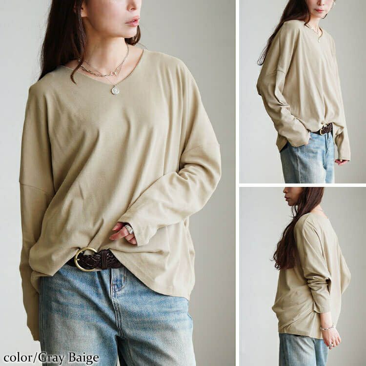 大きいサイズ レディース Vネックワイドドルマンプルオーバー　wk-0576 【メール便可】