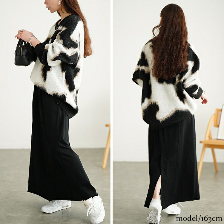 大きいサイズ レディース バックスリットスウェットナロースカート　wk-0585