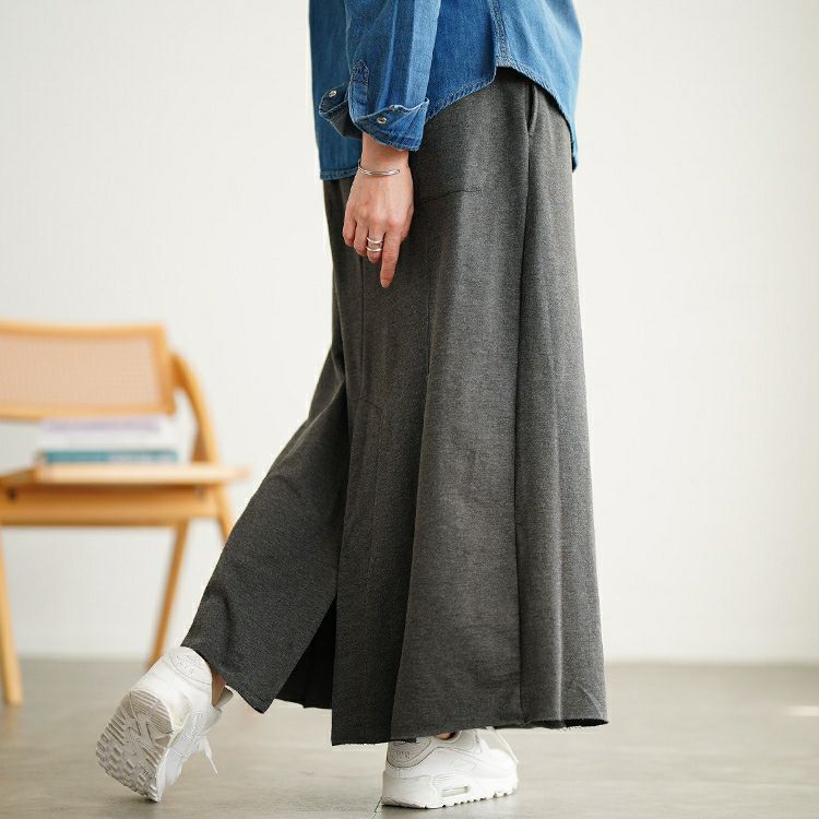 大きいサイズ レディース バックスリットスウェットナロースカート　wk-0585