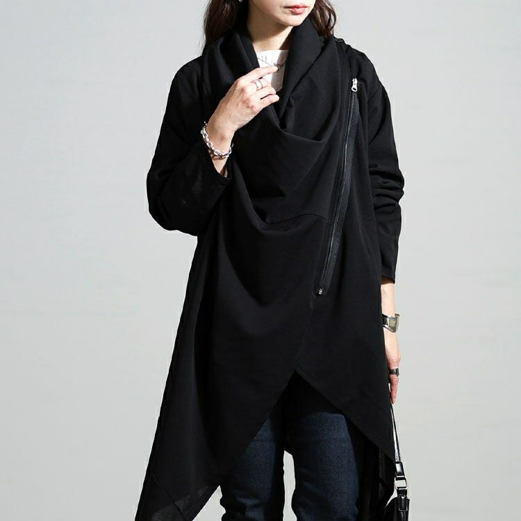 大きいサイズ レディース アシンメトリーカシュクールコーディガン nw-25050