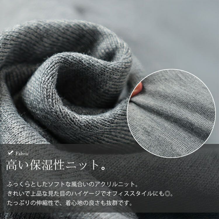 大きいサイズ レディース ラウンドネックAラインニットワンピース maru-20024