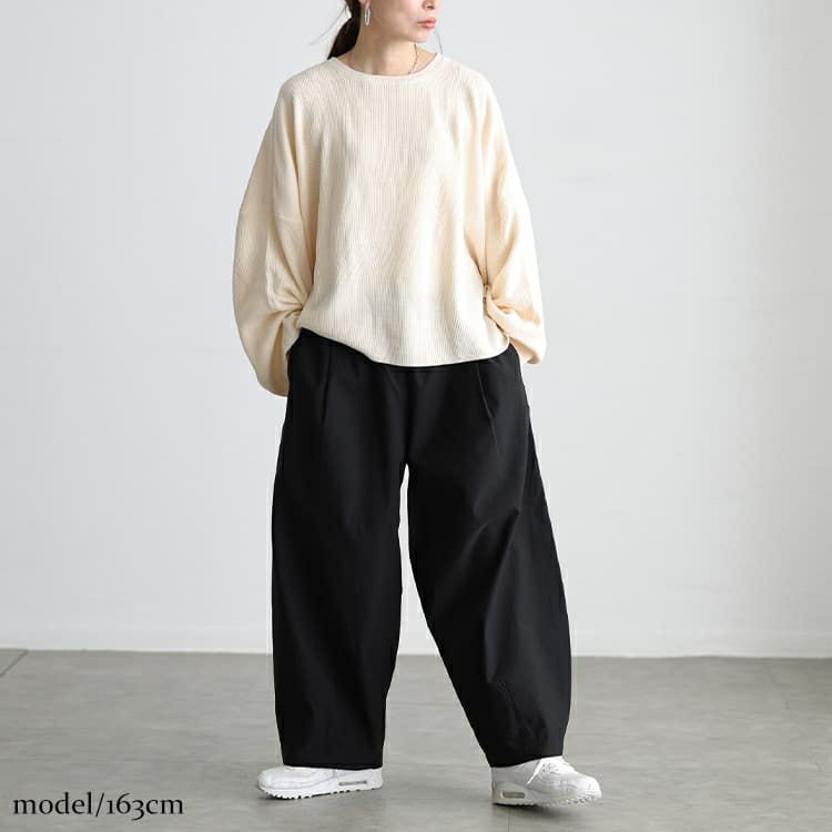 大きいサイズ レディース 裏起毛蓄熱保温ストレッチバレルパンツ cpdai-640948