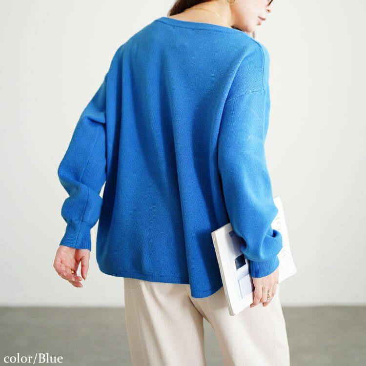 大きいサイズ レディース ラウンドヘムハイゲージニット cpdai-641590