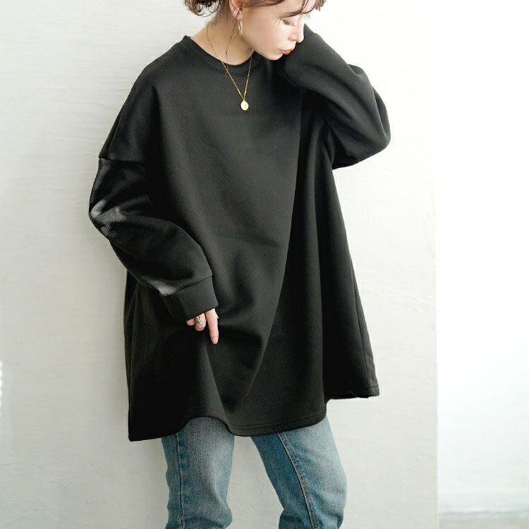 大きいサイズ レディース 裏起毛フレアチュニック goldy-1794