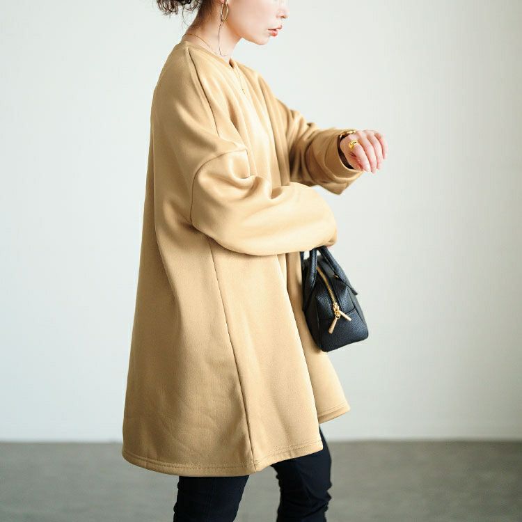 大きいサイズ レディース 裏起毛フレアチュニック goldy-1794