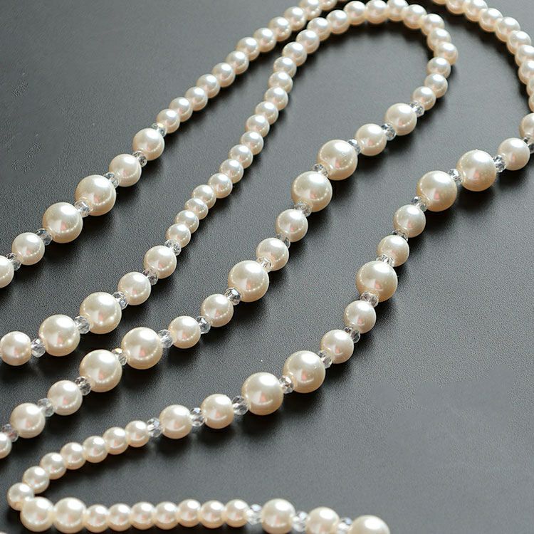 大きいサイズ レディース ビジュークリップ付きパールアレンジネックレス goldy-1802