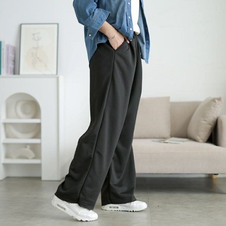 大きいサイズ レディース スウェットバレルレッグパンツ