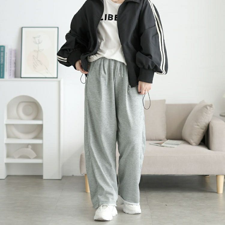 大きいサイズ レディース スウェットバレルレッグパンツ