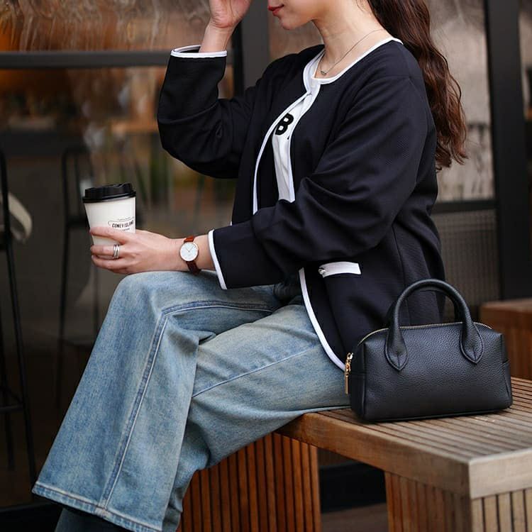 大きいサイズ レディース 配色パイピングノーカラージャケット mncut