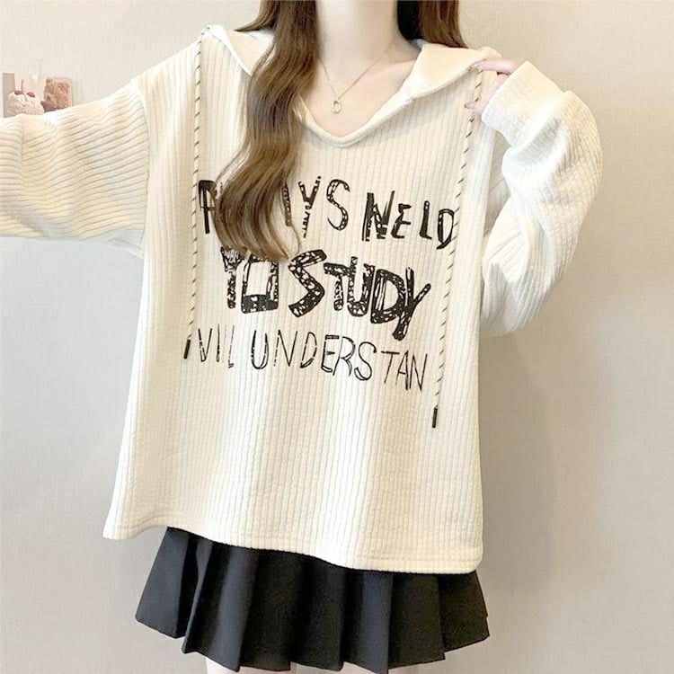 大きいサイズ レディース ロゴVネックリブパーカー