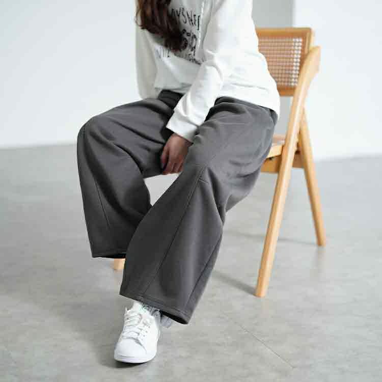 大きいサイズ レディース ワイドバレルレッグパンツ