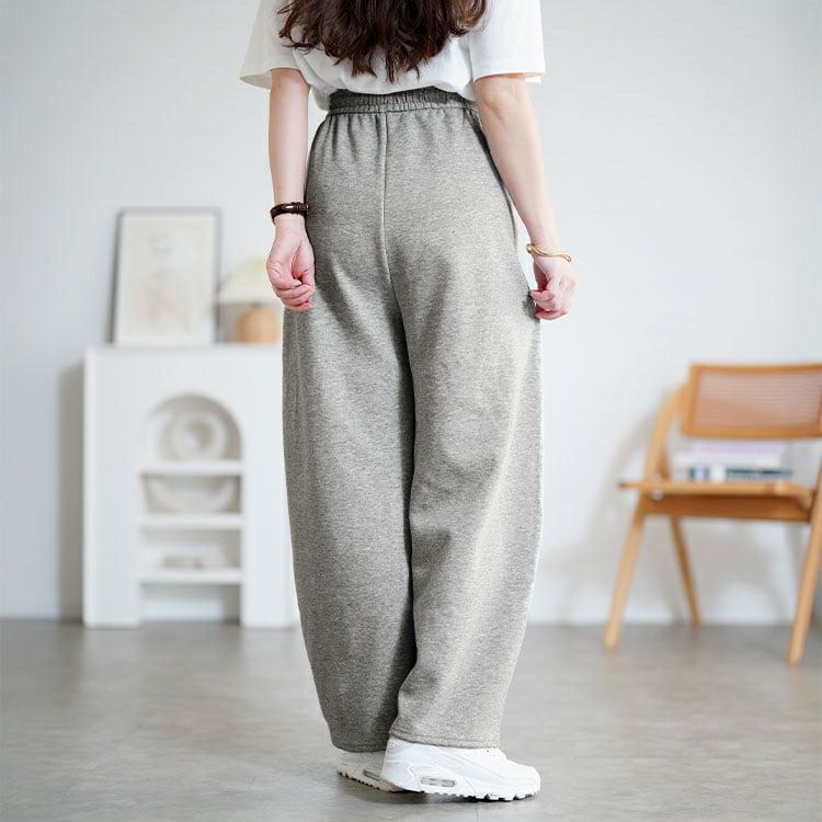 大きいサイズ レディース ワイドバレルレッグパンツ