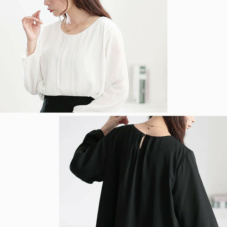 大きいサイズ レディース ボックスタックジョーゼットブラウス