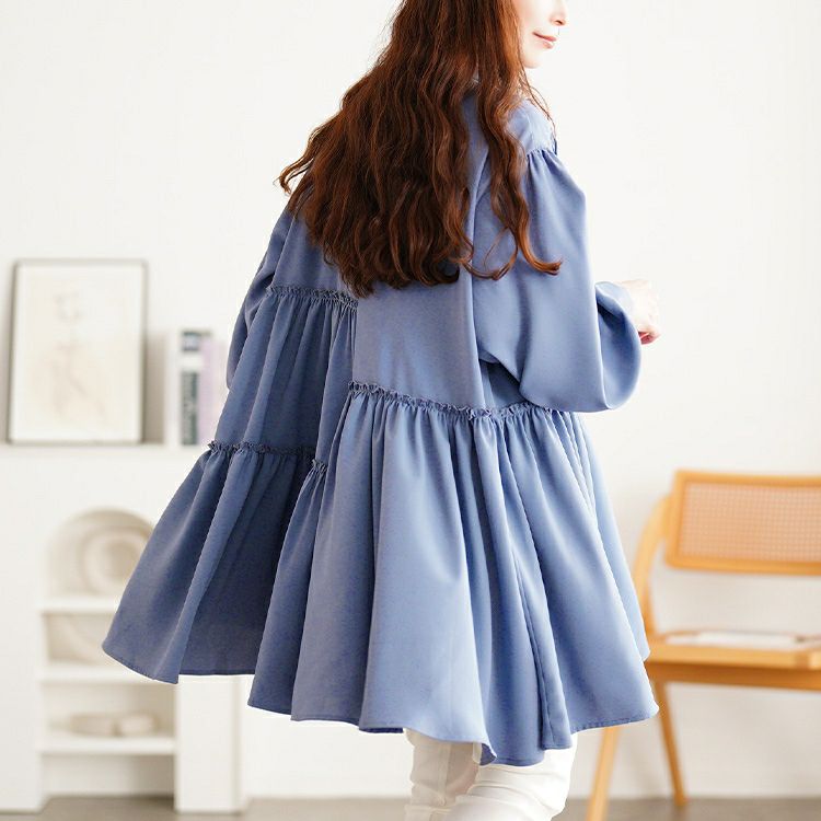 大きいサイズ レディース アシンメトリーティアードチュニック