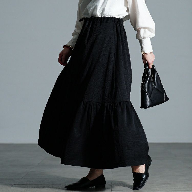 大きいサイズ レディース アシンメトリーティアードスカート
