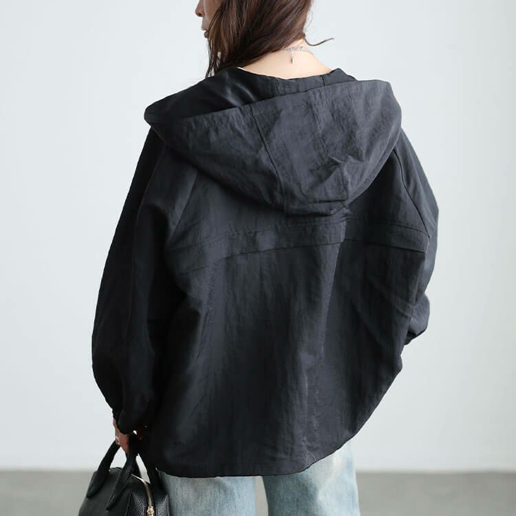 大きいサイズ レディース 撥水裾ドロストワイドマウンテンパーカー