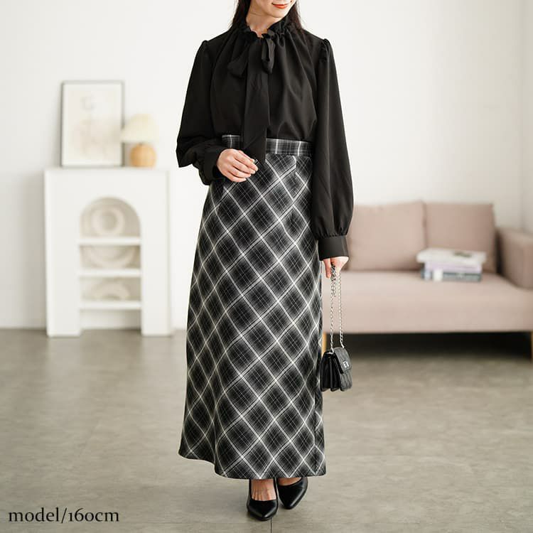 大きいサイズ レディース リボンタイフリルカラーブラウス