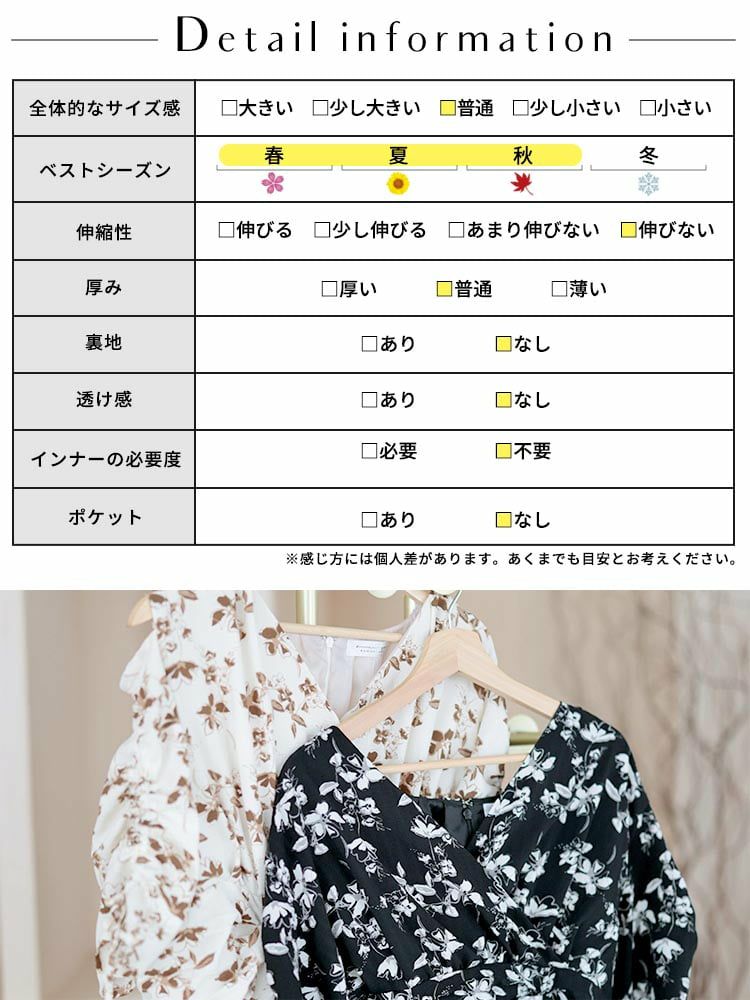 大きいサイズ レディース レトロフラワーウエストタックワンピース