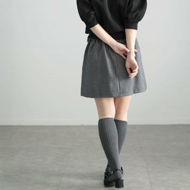 大きいサイズ レディース タックフレアミニスカート