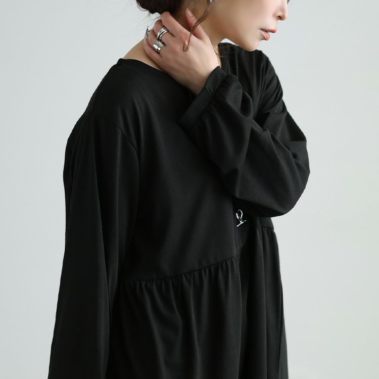 大きいサイズ レディース Vネックペプラムチュニック