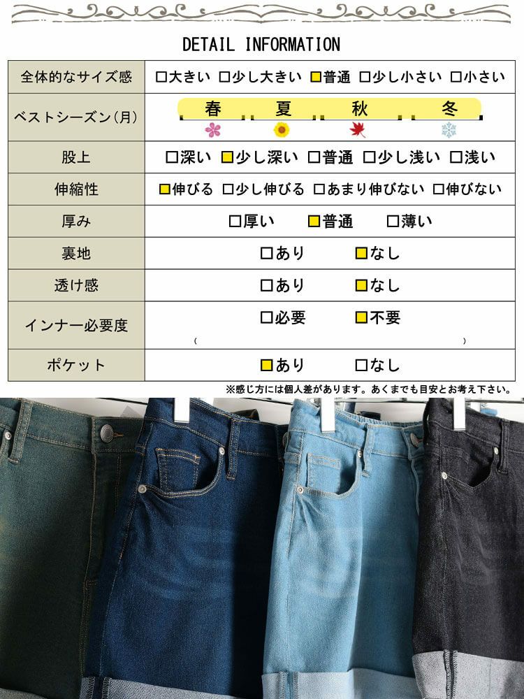 大きいサイズ レディース ストレッチデニムショートパンツ