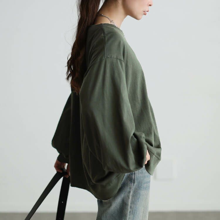 大きいサイズ レディース スラブオーバーサイズプルオーバー