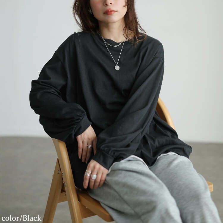 大きいサイズ レディース スラブオーバーサイズプルオーバー