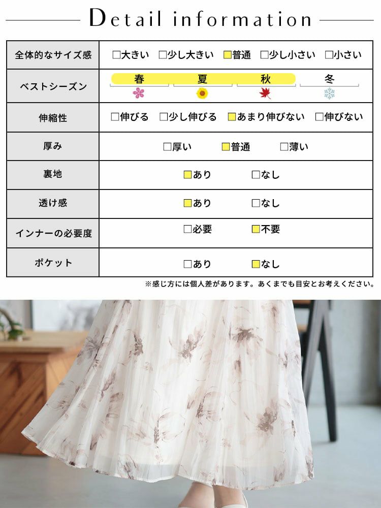 大きいサイズ レディース 花柄プリントスカート