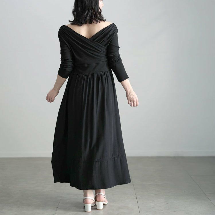 大きいサイズ レディース 2WAYカシュクールフレアワンピース