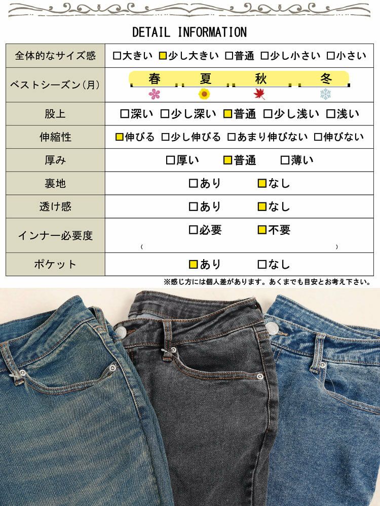 大きいサイズ レディース ストレッチデニムスキニーパンツ