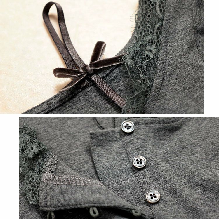 大きいサイズ レディース 肩紐リボンレーストップス