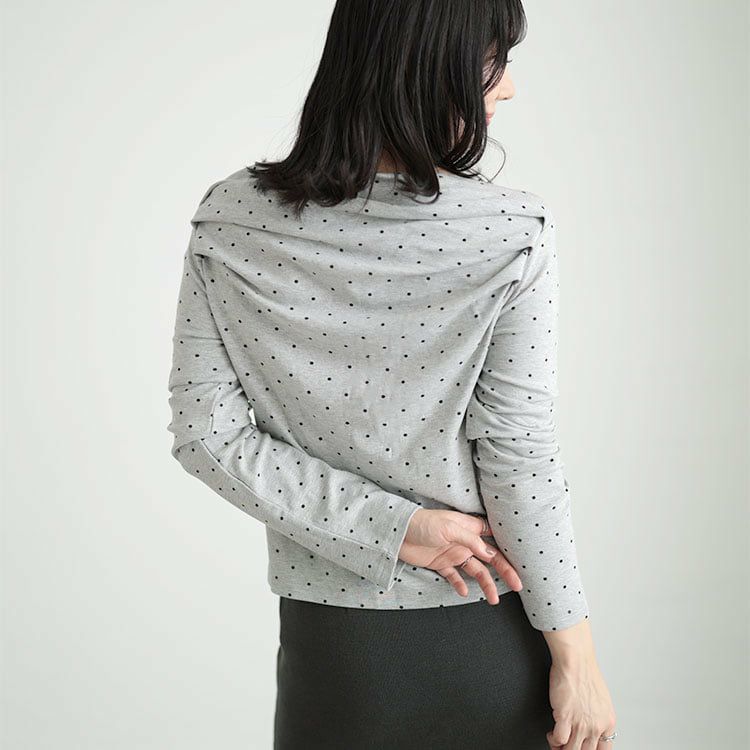 大きいサイズ レディース ドットオフショルプルオーバー