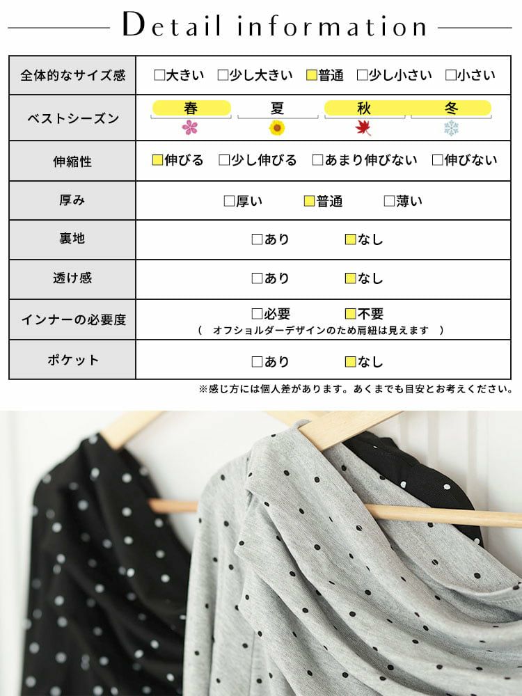 大きいサイズ レディース ドットオフショルプルオーバー