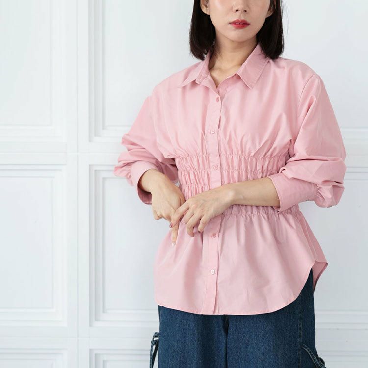 大きいサイズ レディース ブロードシャーリングシャツ