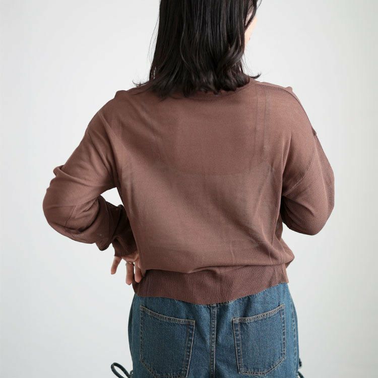 大きいサイズ レディース リネンライクシアーポロカーディガン