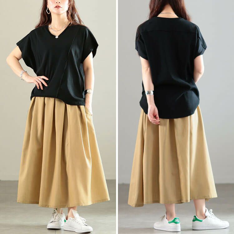 大きいサイズ レディース ドッキングタックワンピース